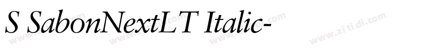 S SabonNextLT Italic字体转换